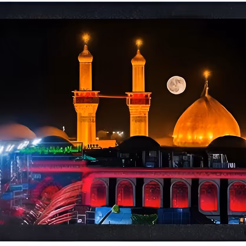 تابلو شب خواب حرم امام حسین