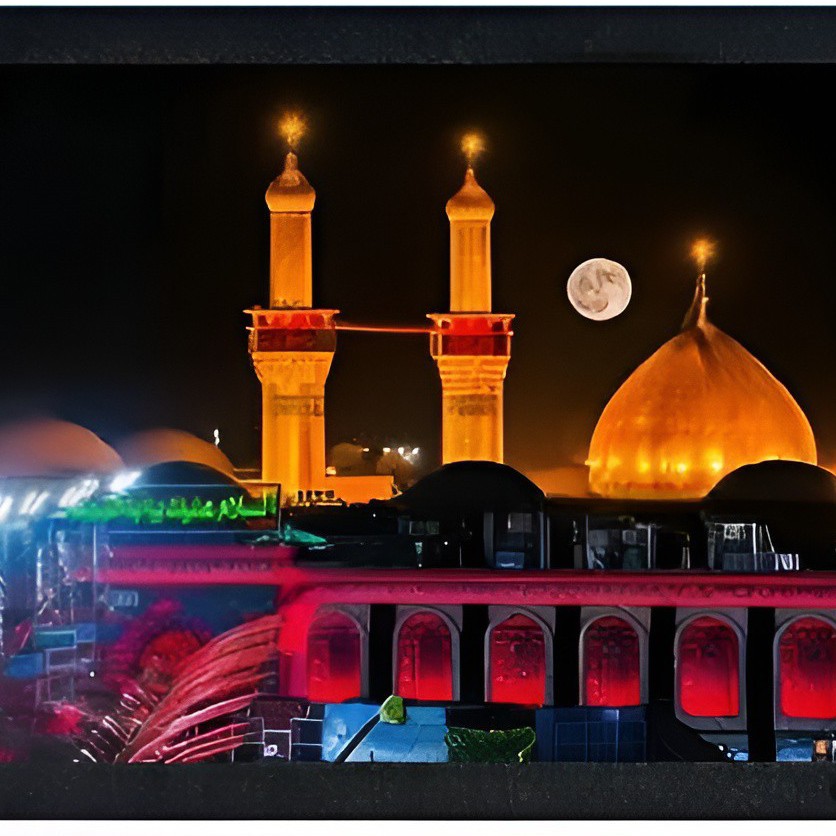 تابلو شب خواب حرم امام حسین