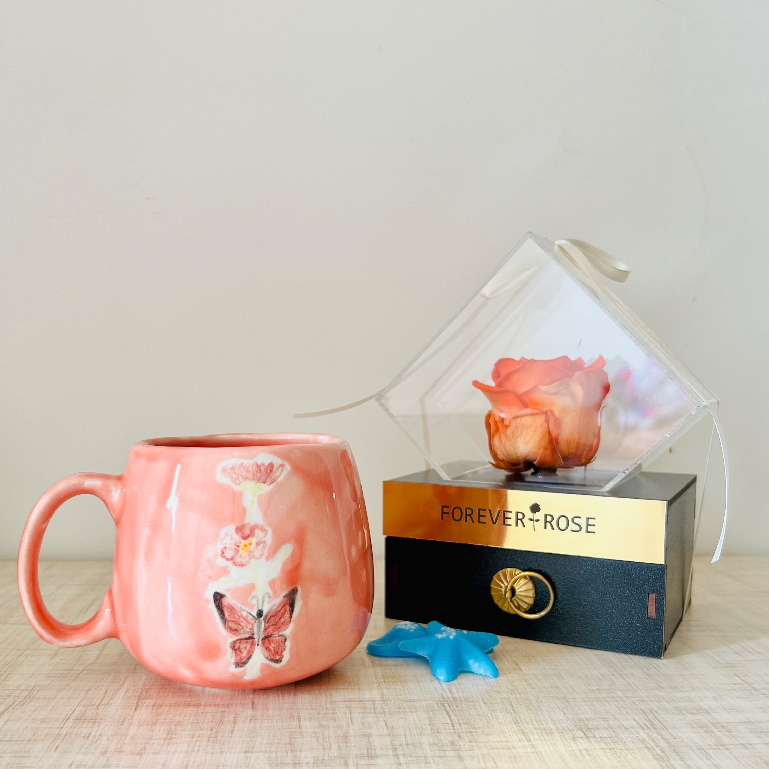 ماگ سرامیکی پروانه و گل