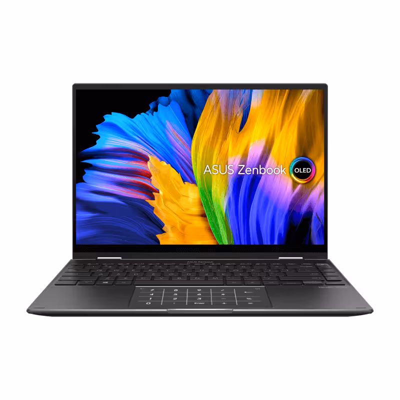 لپ تاپ ایسوس 14 اینچی مدل Zenbook 14 Flip OLED UN5401QA پردازنده Ryzen 5 5600H رم 8GB حافظه 512GB SSD گرافیک AMD لمسی
