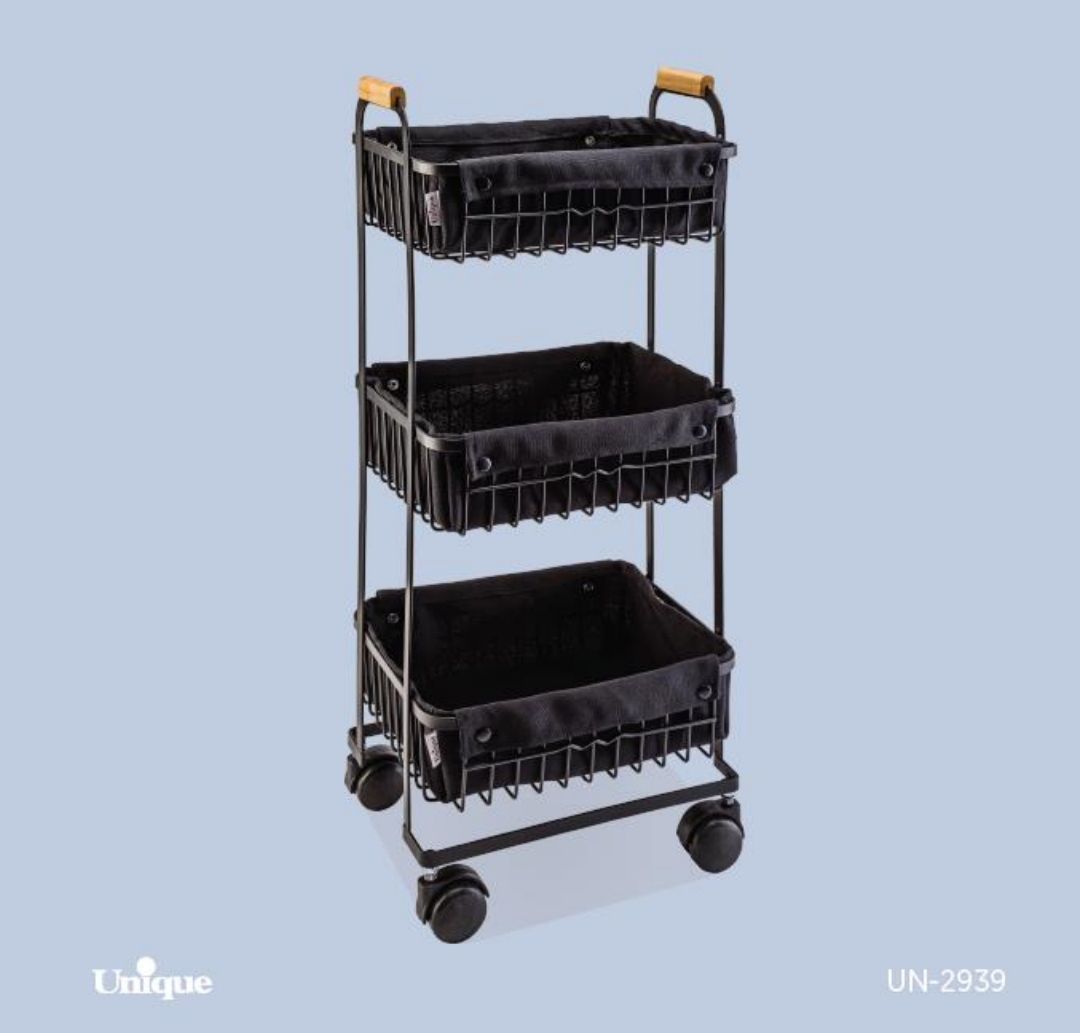 خرید جای سیب زمینی و پیاز 3 طبقه پارچه‌ای مدل UN-2939 | زیبا و کاربردی