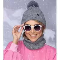 ست کلاه و شال گردن بافتنی سام کد 539