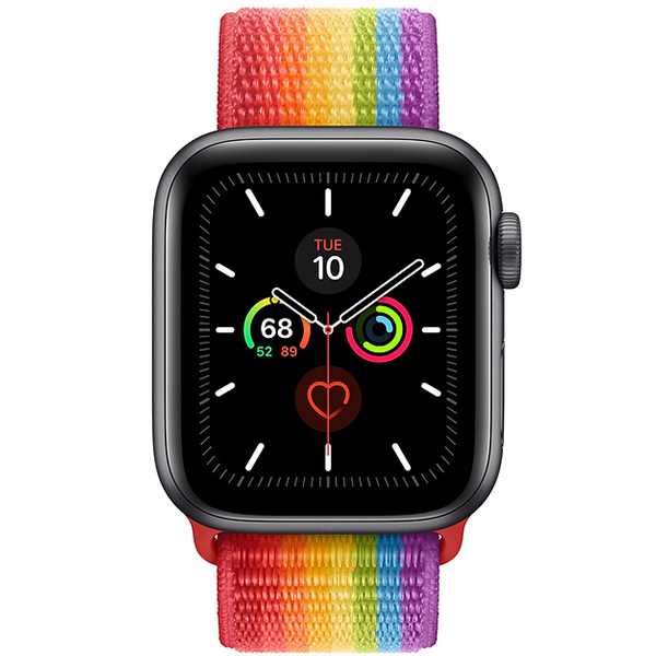 سری 5 اسپرت مردانه 44 میلیمتری Space Gray Aluminum Case with Pride Sport Loop - Hiapple.ir