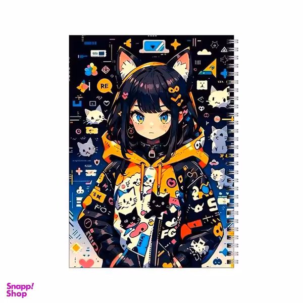 دفتر مشق 80 برگ بامبیلیپ طرح دختر گربه ای کد 6207545