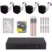 پک کامل 4 عدد دوربین 2مگاپیکسل با هارد 1000گیگابایت