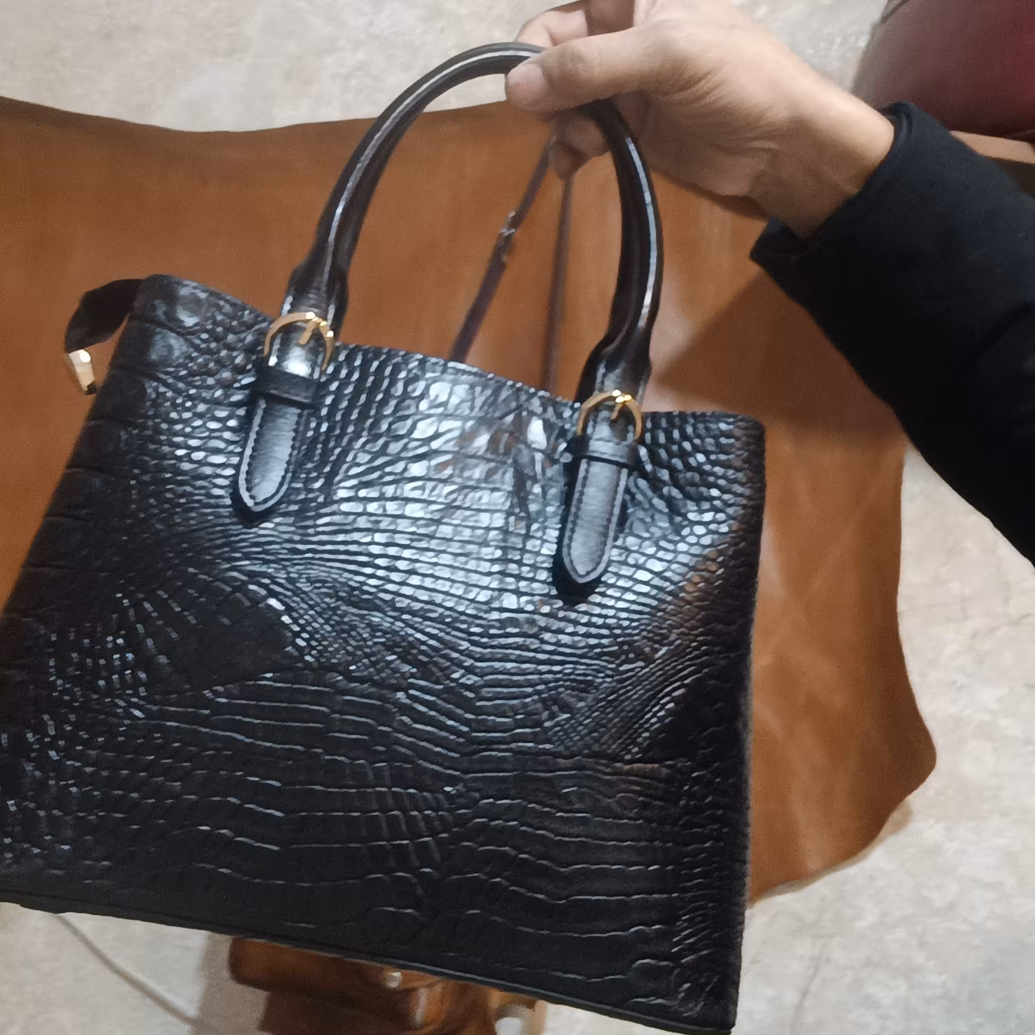 کیف دوشی مجلسی تمام چرم طبیعی زنانه 