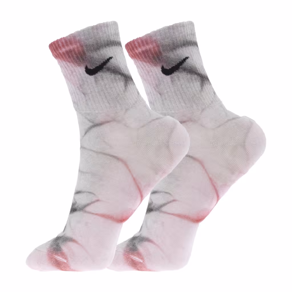 جوراب ورزشی نیم ساق آبرنگی نایکی مدل NIKE SOCKS FREE-2025 | آبرنگی/طوسی