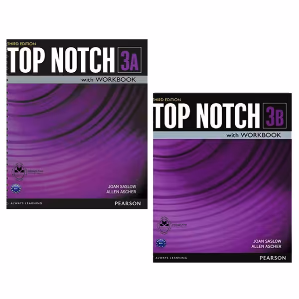کتاب Top Notch 3 اثر Joan Saslow And Allen Ascher انتشارات اشتیاق نور 2 جلدی