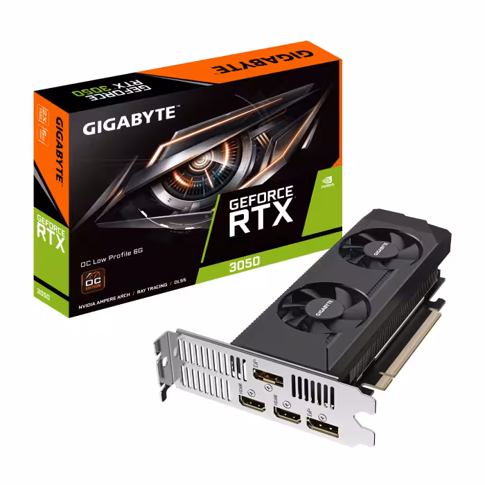 کارت گرافیک گیگابایت مدل GeForce RTX 3050 OC Low Profile 6GB