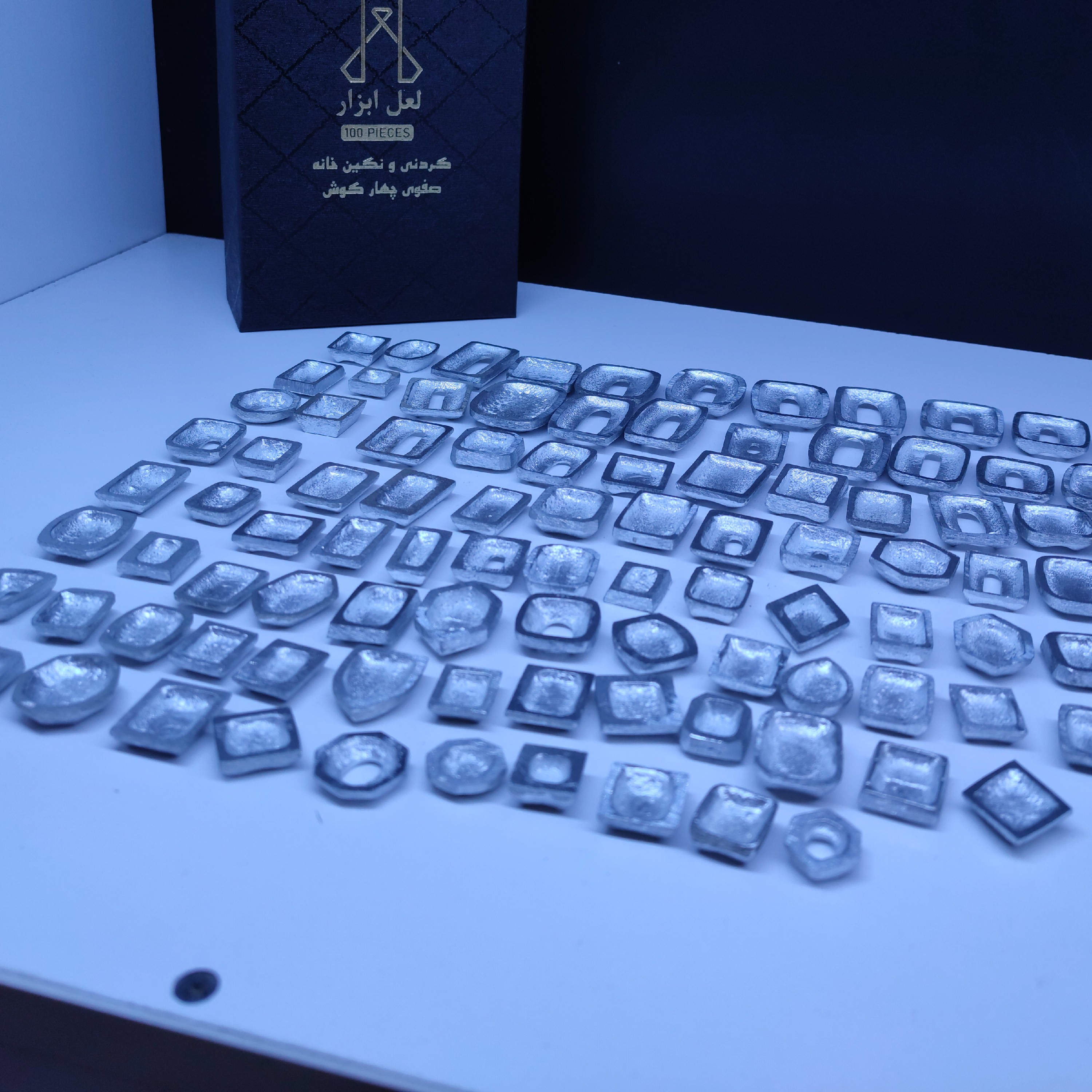 پکیج یکصد عددی قالب نگین خانه 4 گوش 