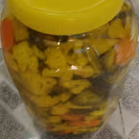 ترشی محلی مخلوط با سرکه خانگی دهاتی کالا 5 کیلویی