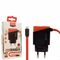 شارژر MICRO مدل GFUZ CH-22 دو پورت و دارای سیم یکسره