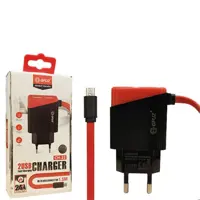 شارژر MICRO مدل GFUZ CH-22 دو پورت و دارای سیم یکسره
