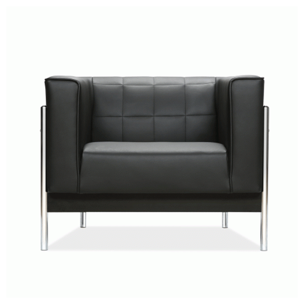 مبل تک نفره میلان با روکش چرم نظری