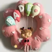 حلقه و یا اویز اسمی نمدی دست ساز با طرح و رنگ دلخواه شما 