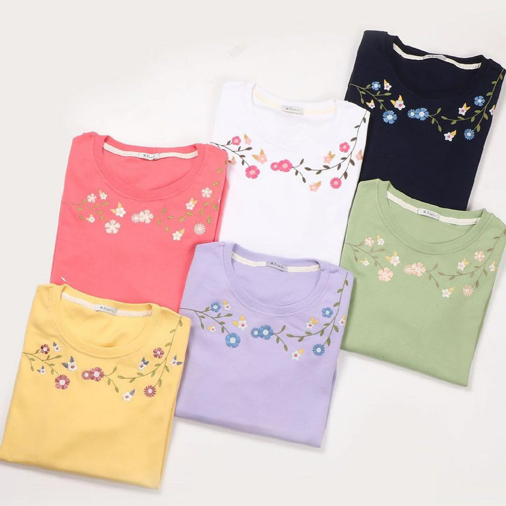 بلوز زنانه گلدوزی شده مناسب روز مادر در سه سایز L, XL, 2XL