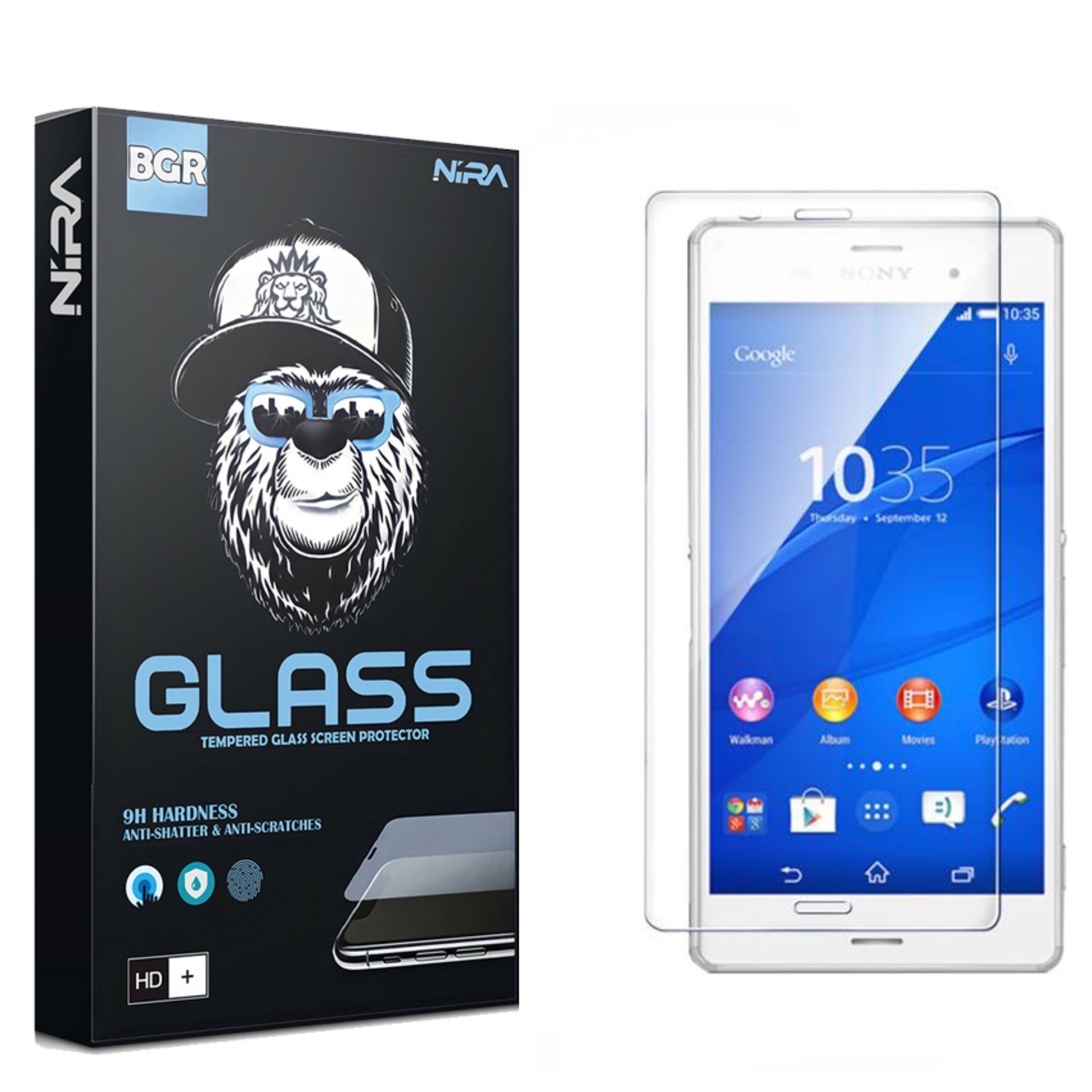 گلس شیشه ای نیرا  مناسب برای مدل سونی Z3 mini