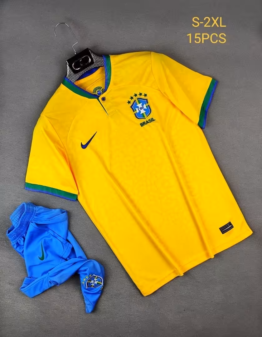 کیت اول تیم ملی برزیل (پیراهن شورت) ورژن هواداری جام جهانی 2022 قطر
