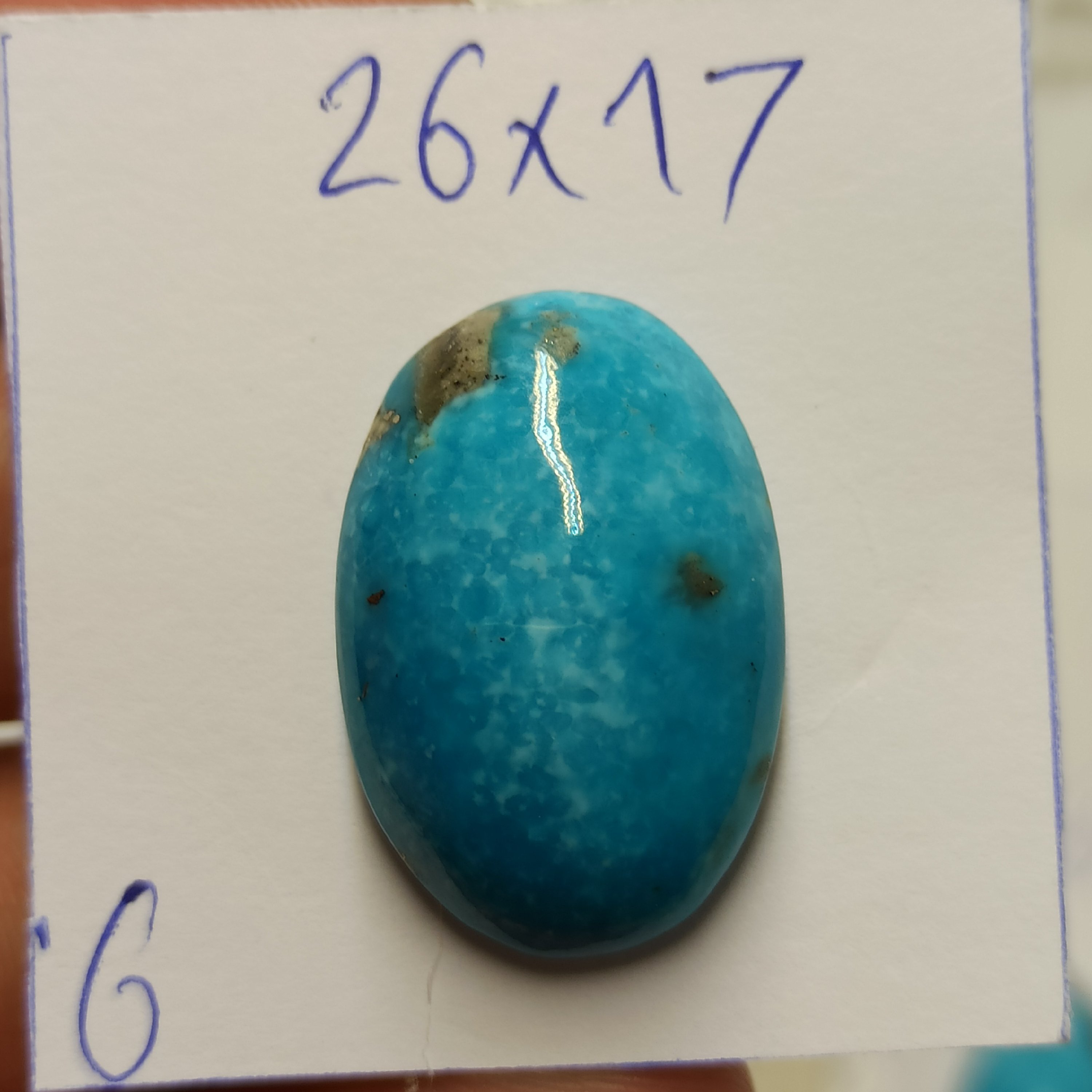 سنگ فیروزه مقاوم شده آبی خوشرنگ سایز متوسط