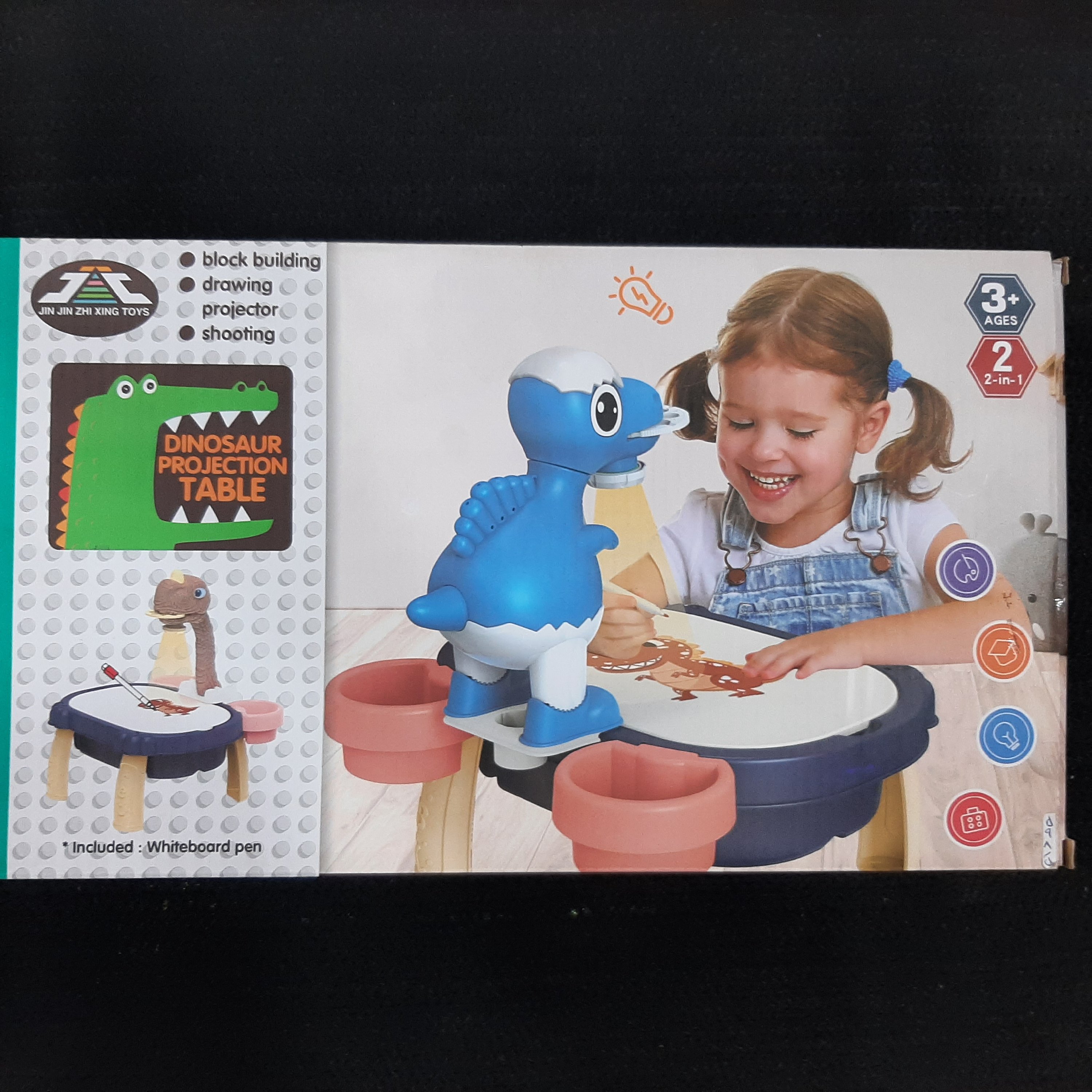 سوپر گراف 2 کاره طرح دایناسور  صورتی با صفحه لگو