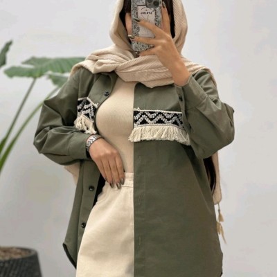 شومیز مانتویی داکرون بهاره عالی مدل برژین