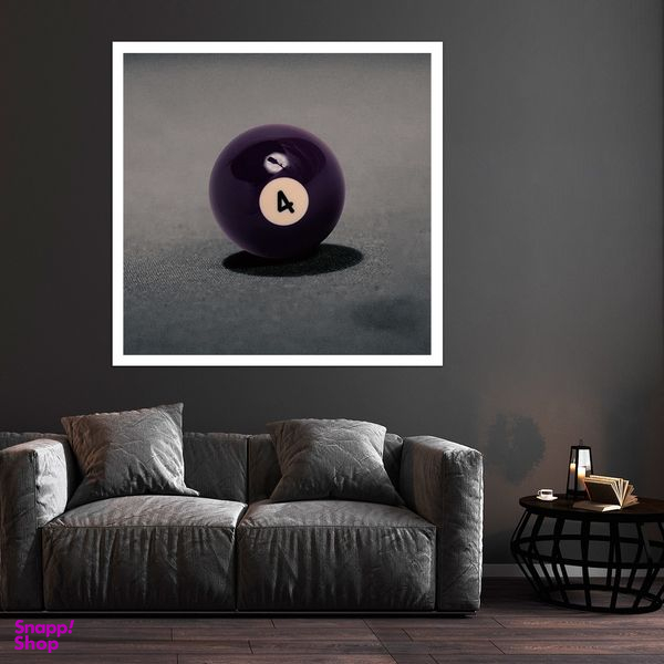 تابلو بکلیت طرح توپ بیلیارد شماره 4 مدل قاب شاسی W-S7482