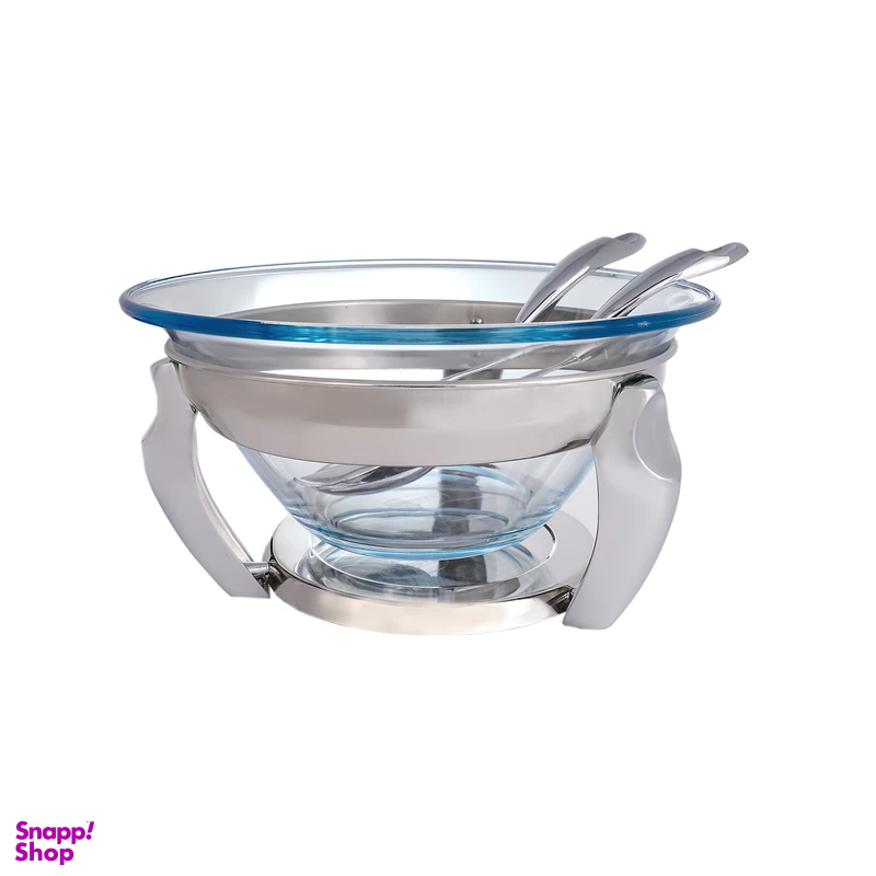 سوفله سالاد خوری یونیک مدل پافیلی همراه با قاشق و چنگال