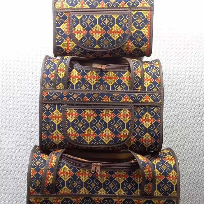 ست سه تایی ساک با رنگبندی .ساک ژاکارد.ساک سنتی ساک بیرونی ساک مسافرت