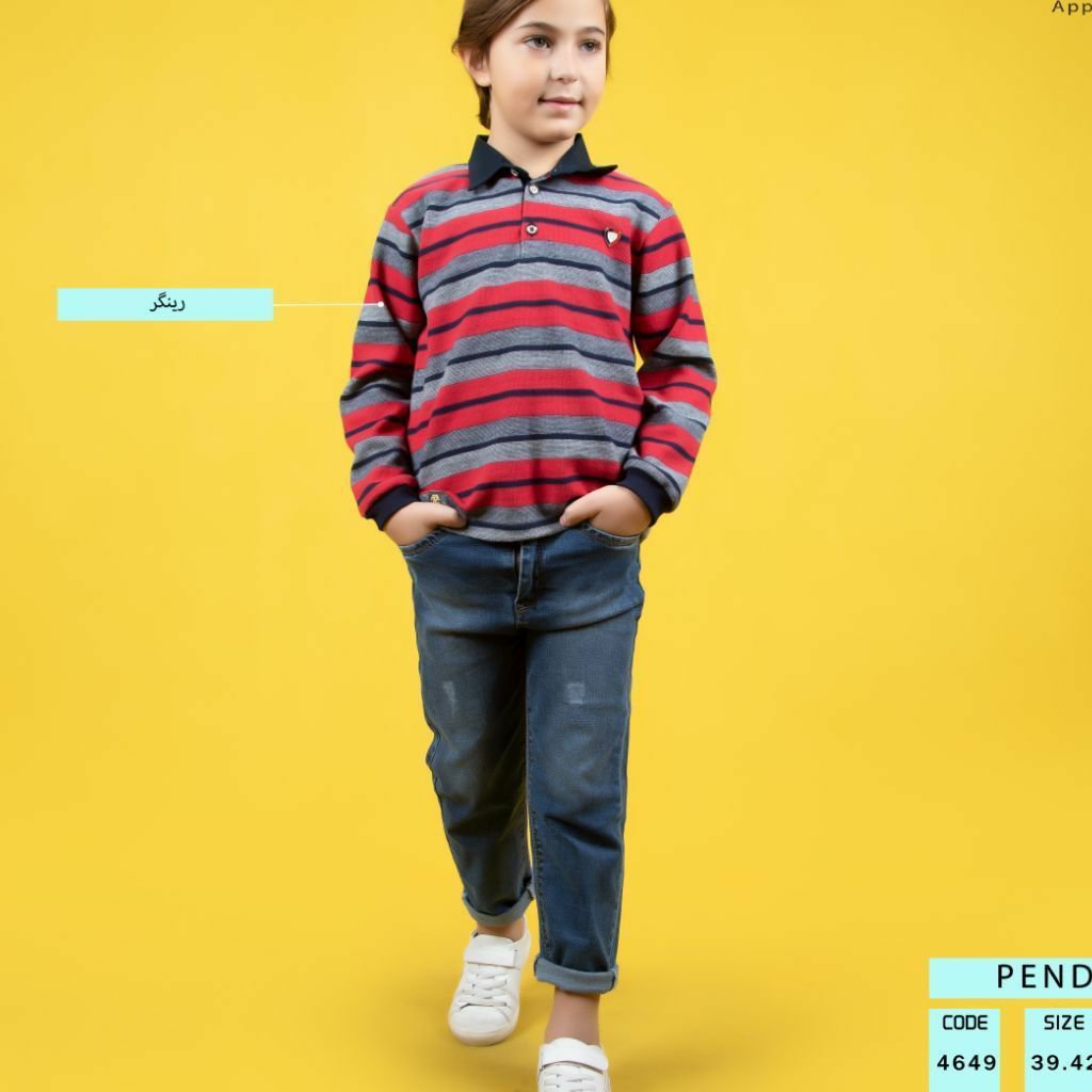 بلوز تک کرکی پسرانه سایز 45.48