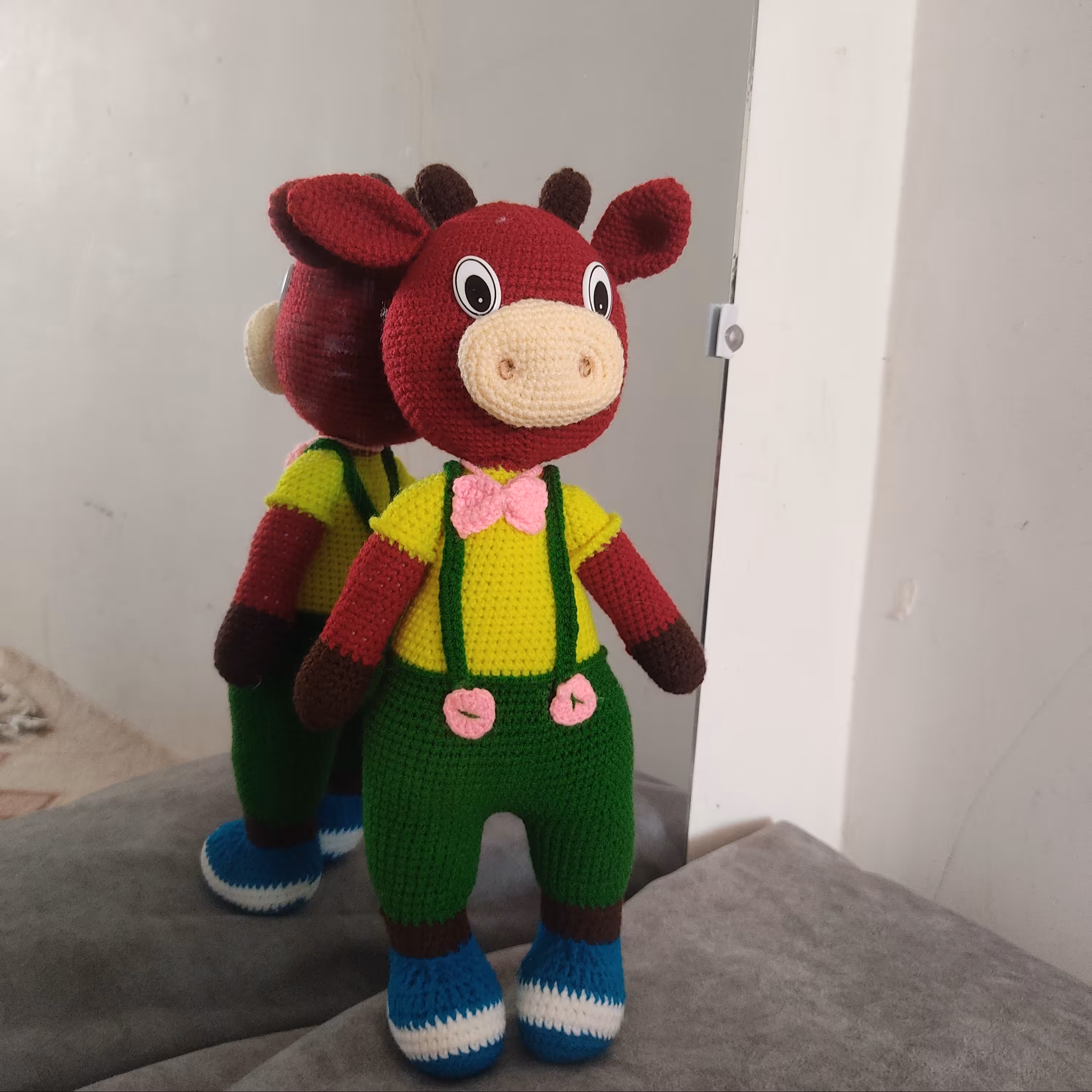 عروسک بافتنی گاو