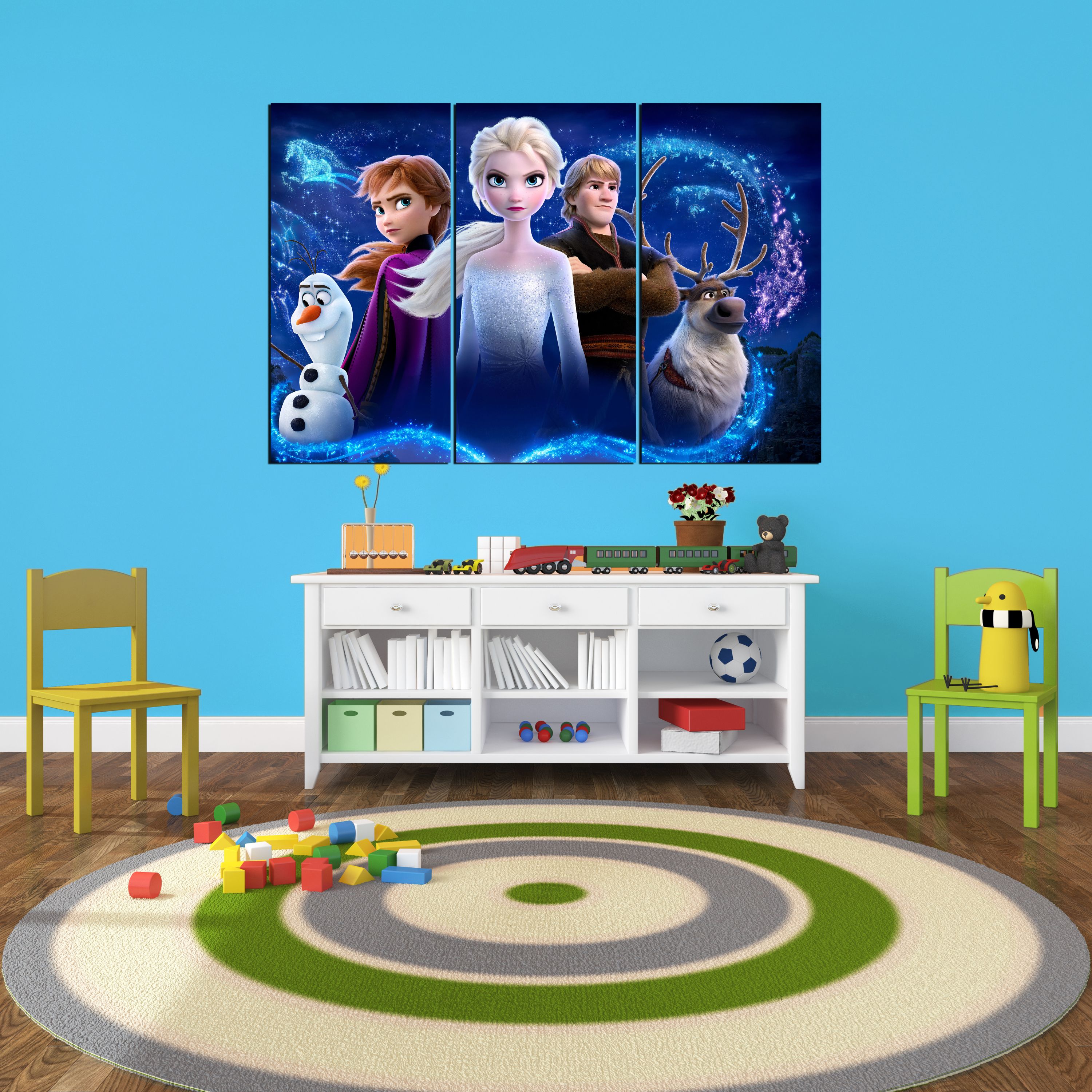 تابلو شاسی 3 تیکه طرح فروزن سایز بزرگ