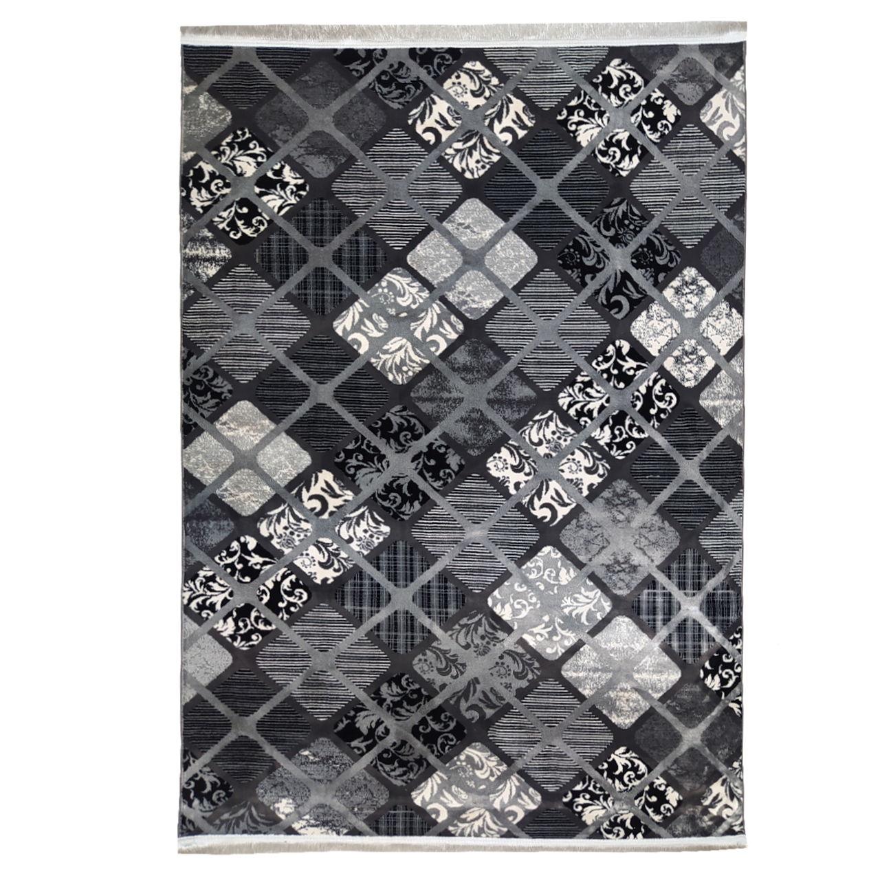 فرش ماشینی کاشان طرح k13m طوسی