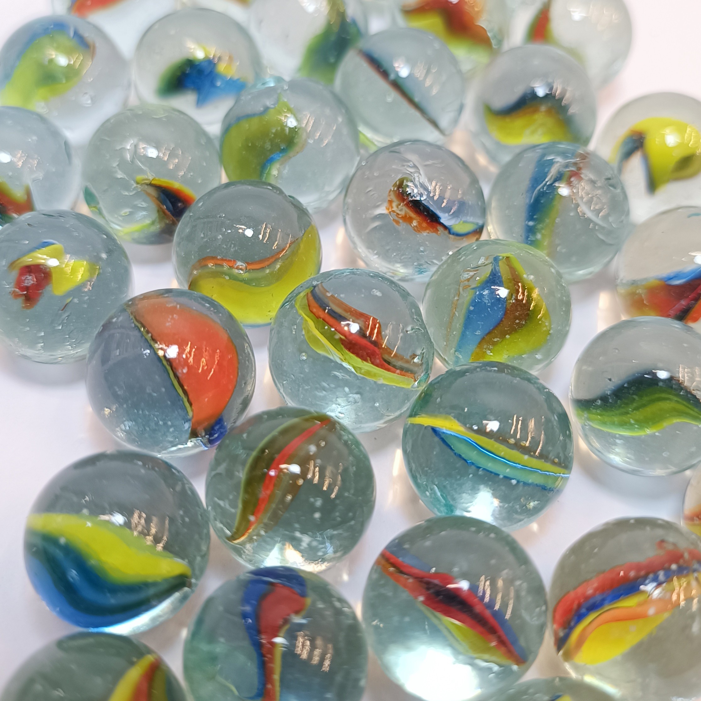 بسته 20 تایی تیله مته سایز بزرگ توشله بازی و تزیین