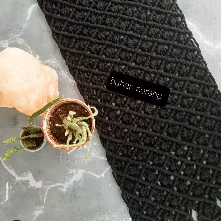 رومیزی، رانر مکرومه دست بافت بهارنارنج