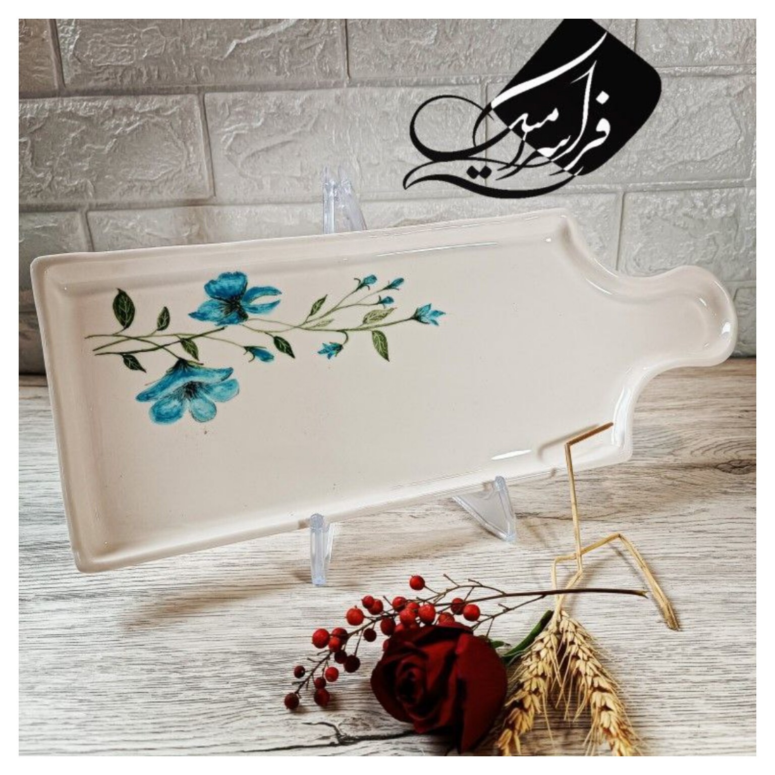 سینی سرو سرامیکی نقاشی
