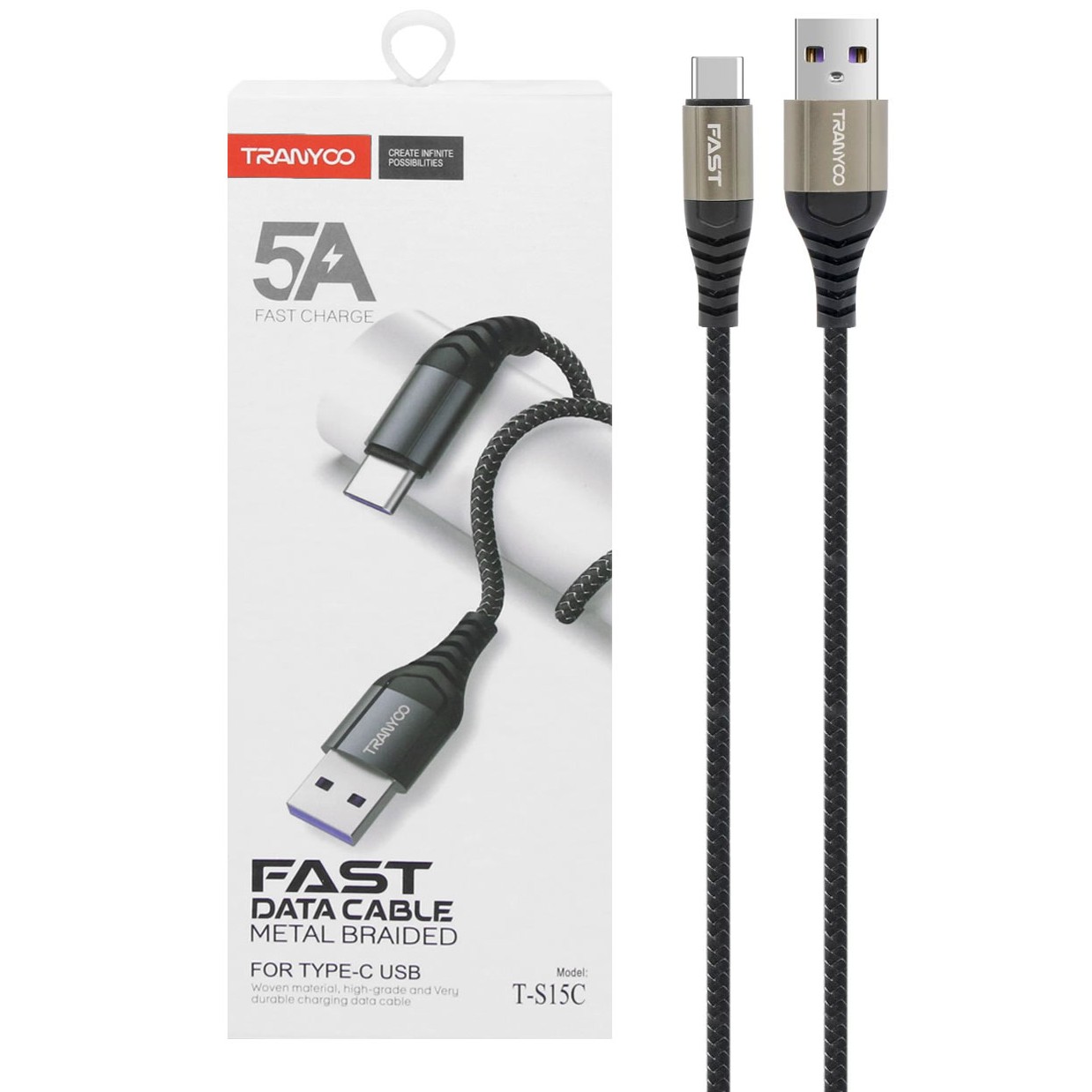 کابل شارژ تایپ سی ترانیو S15