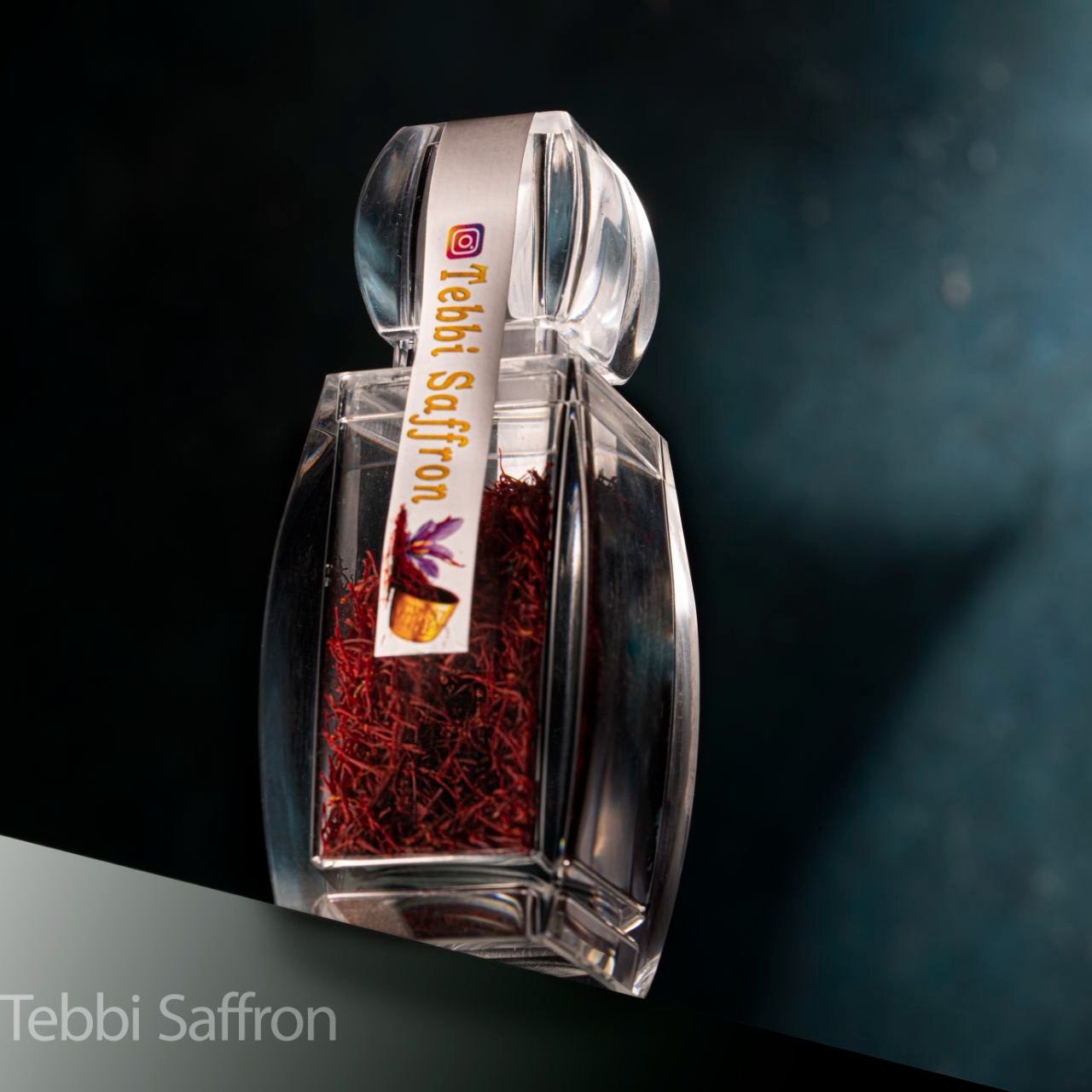 زعفران سرگل قائنات طبیعی خشک با ظرف آذین   1gr 