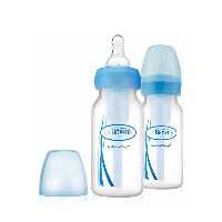شیشه شیر 2 عددی 120 میل باریک آپشن پلاس آبی دکتر براون Drbrowns