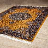 فرش ابریشم نیمه دست بافت 