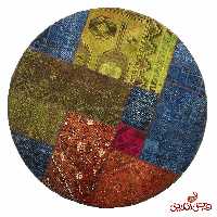 فرش گرد دستباف کلاژ کد 5073