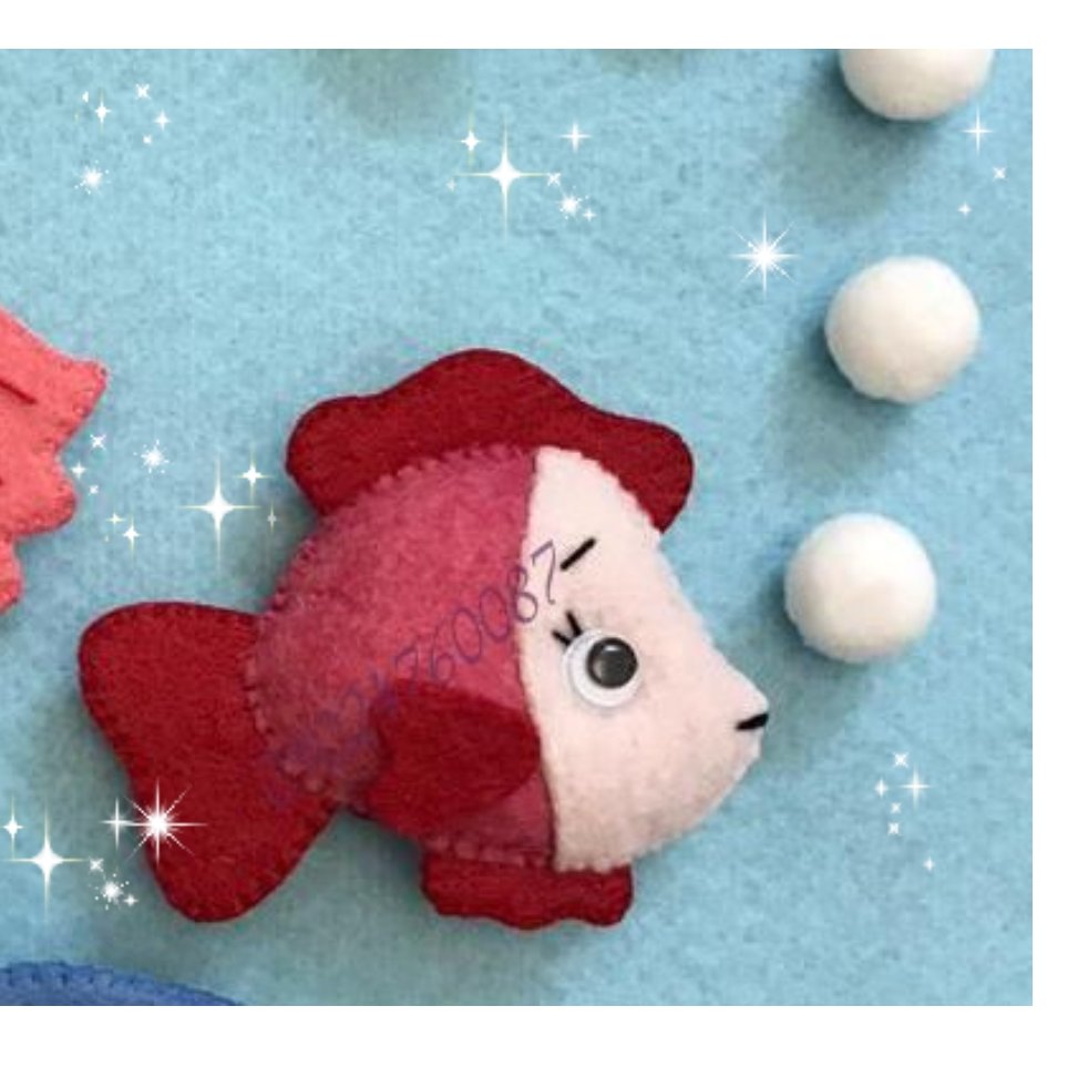 عروسک ماهی نمدی قرمز