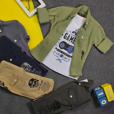 ست پیراهن و تاپ پسرانه کد 6611