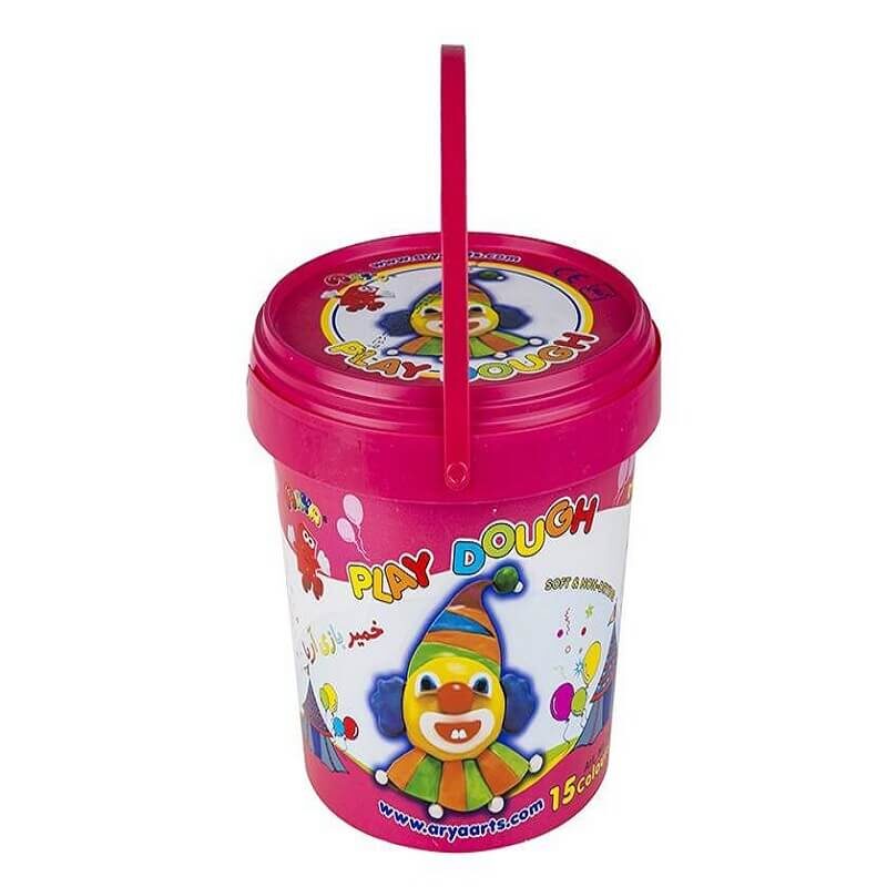 خمیر بازی آریا 15 رنگ سطلی 1056