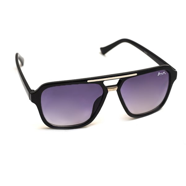 عینک آفتابی مردانه مشکی نقره ای مدل Glasse