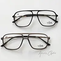 عینک طبی کائوچو تی آر 100 مردانه Vibeدسته فنردار  در دو رنگ مشکی و طوسی سبز
