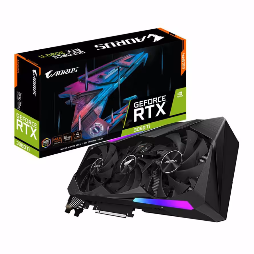 کارت گرافیک گیگابایت AORUS RTX 3060 Ti MASTER 8G