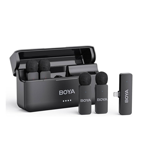 میکروفون 4 کاربره بی سیم یقه ای بویا Boya BY-V4D Lightning