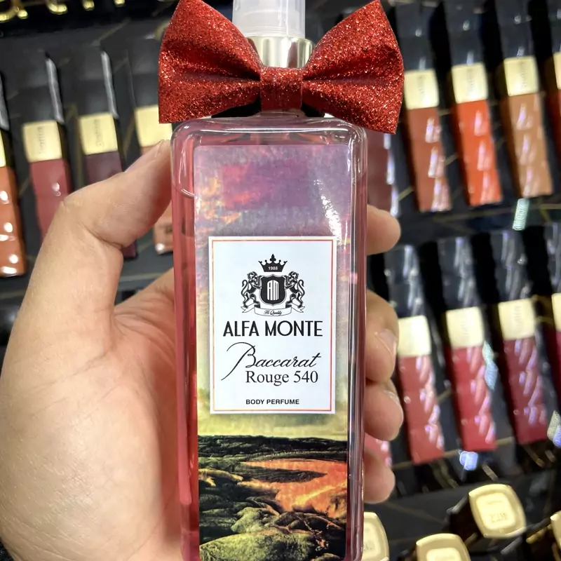 بادی پرفیوم باکارات رژ (Baccarat Rouge 540) آلفامونته حجم 260 میلی لیتر مناسب برای آقایان و خانم ها | amazonchi