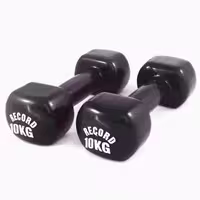 دمبل 10 کیلویی مشکی مدل رکورد
