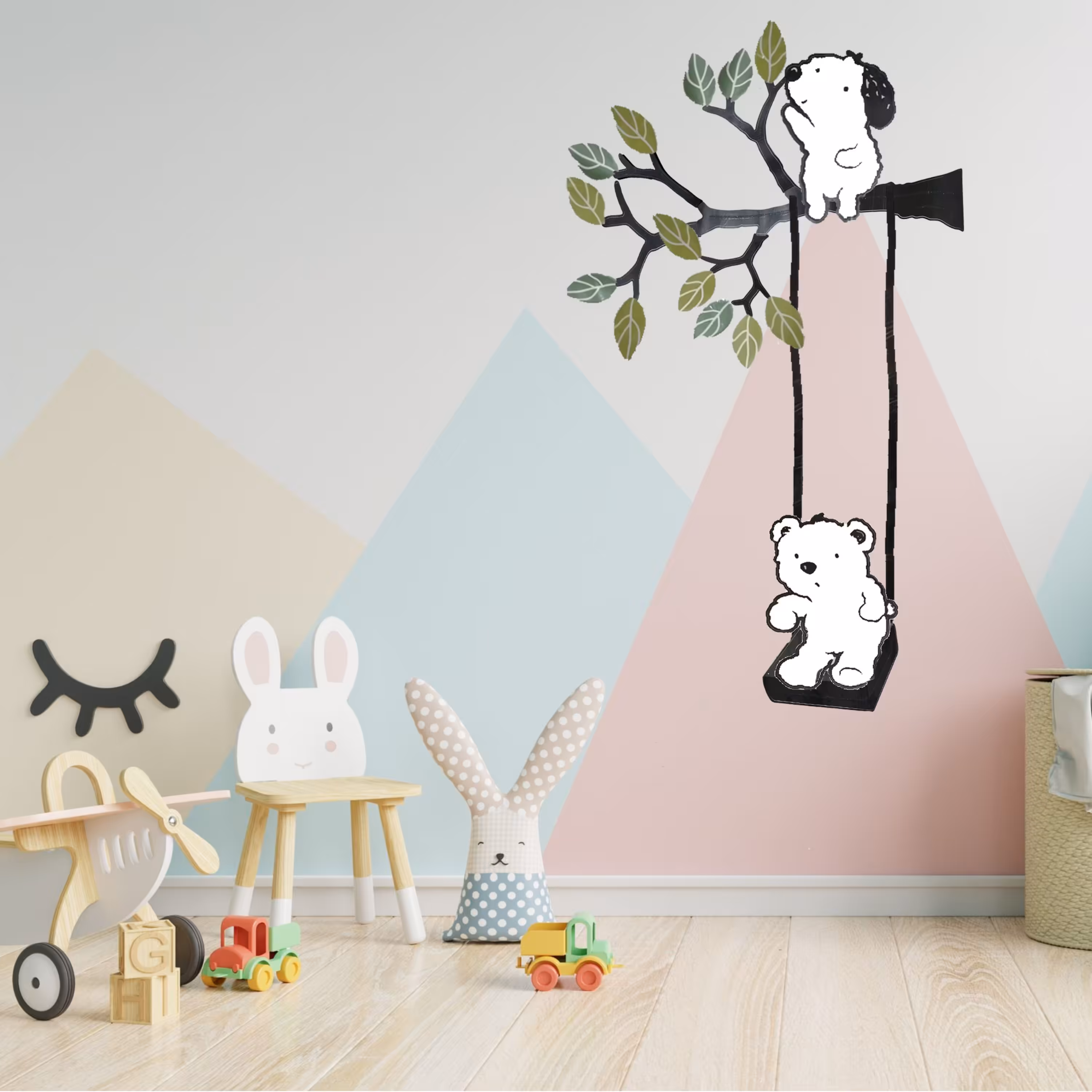 استیکر دیواری مدل خرسی (مجموعه 5 عددی)